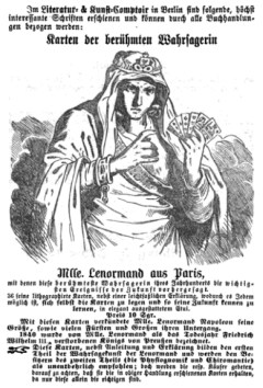 Mlle Lenormand Kunst-Comptoir Ad