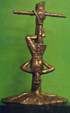 Original Hanged Man Bronze sculpture by Eden Gray