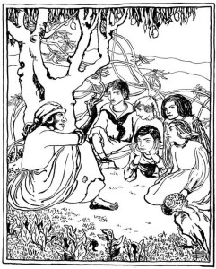 Annancy Stories-children listening